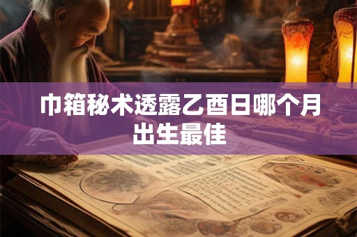 巾箱秘术透露乙酉日哪个月出生最佳