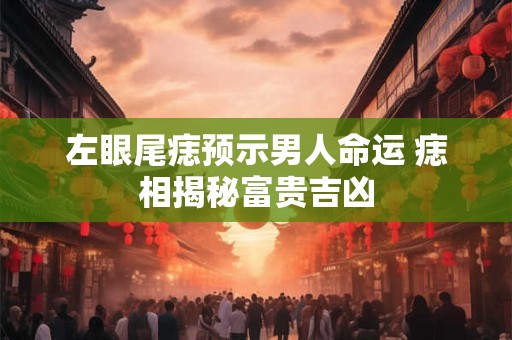 左眼尾痣预示男人命运 痣相揭秘富贵吉凶