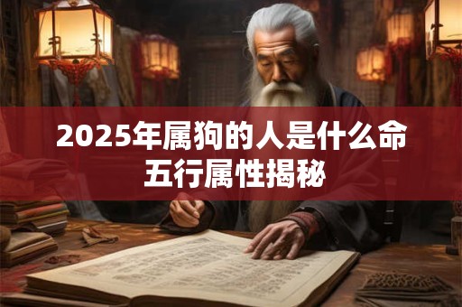 2025年属狗的人是什么命 五行属性揭秘