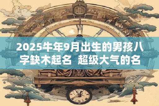 2025牛年9月出生的男孩八字缺木起名  超级大气的名字推荐