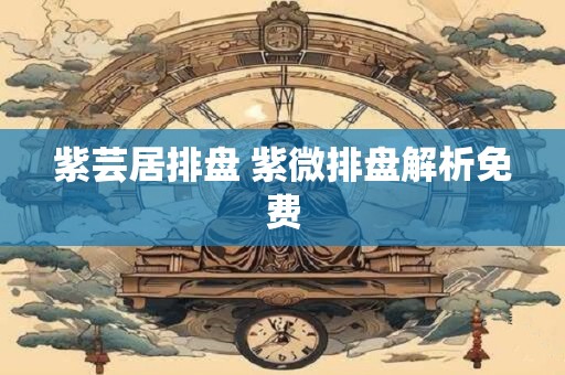 紫芸居排盘 紫微排盘解析免费