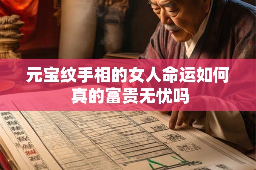元宝纹手相的女人命运如何 真的富贵无忧吗
