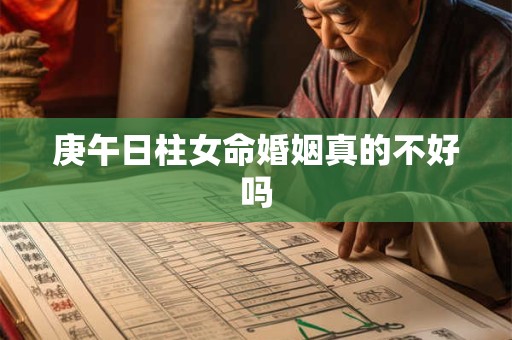 庚午日柱女命婚姻真的不好吗