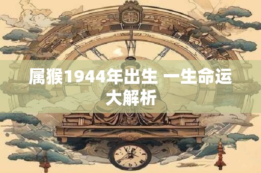 属猴1944年出生 一生命运大解析