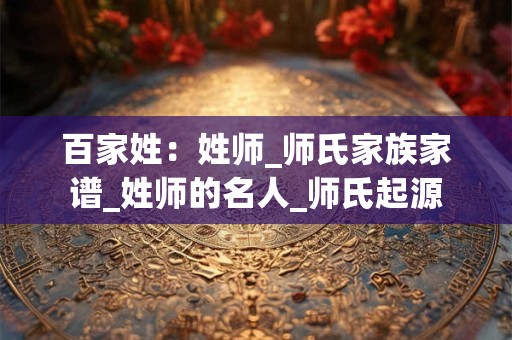 百家姓：姓师_师氏家族家谱_姓师的名人_师氏起源