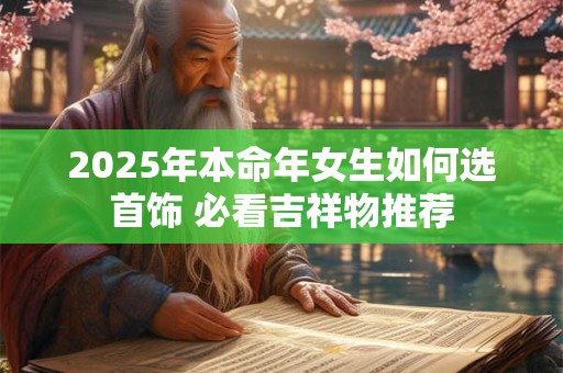 2025年本命年女生如何选首饰 必看吉祥物推荐