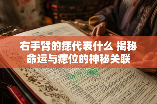 右手臂的痣代表什么 揭秘命运与痣位的神秘关联