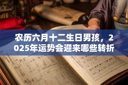 农历六月十二生日男孩，2025年运势会迎来哪些转折