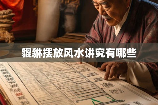 貔貅摆放风水讲究有哪些