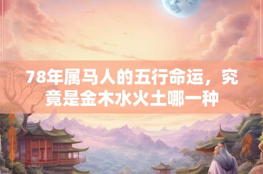 78年属马人的五行命运，究竟是金木水火土哪一种