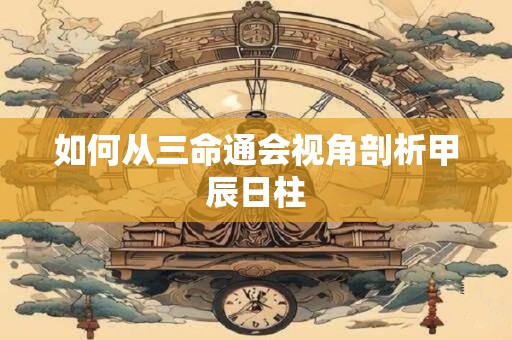 如何从三命通会视角剖析甲辰日柱