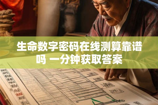 生命数字密码在线测算靠谱吗 一分钟获取答案