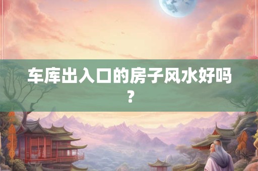 车库出入口的房子风水好吗? 车库出入口的房子风水好吗?
