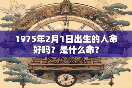 1975年2月1日出生的人命好吗？是什么命？