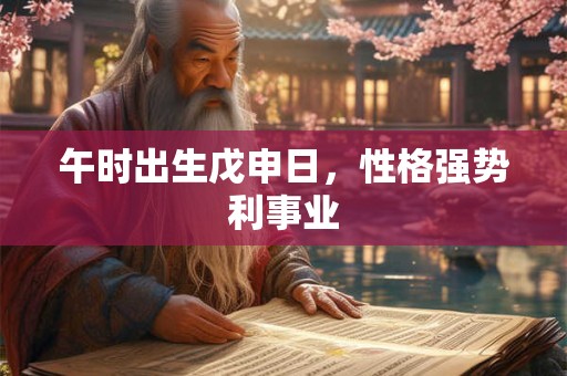午时出生戊申日，性格强势利事业