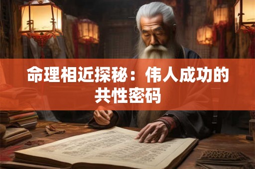 命理相近探秘：伟人成功的共性密码