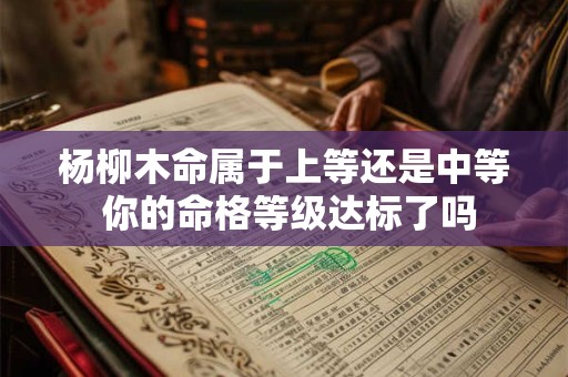 杨柳木命属于上等还是中等 你的命格等级达标了吗