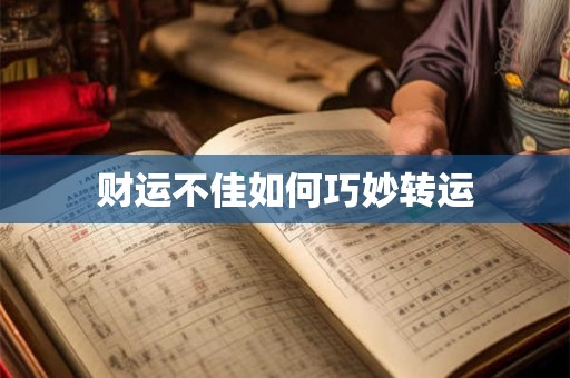 财运不佳如何巧妙转运