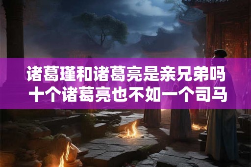 诸葛瑾和诸葛亮是亲兄弟吗 十个诸葛亮也不如一个司马懿