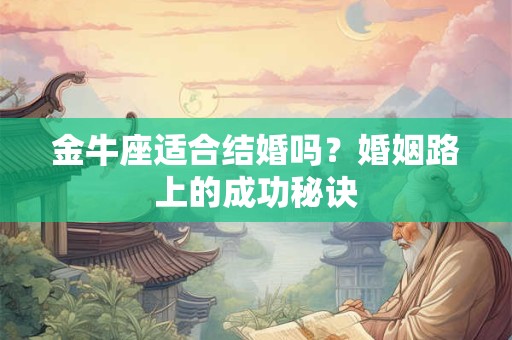 金牛座适合结婚吗？婚姻路上的成功秘诀