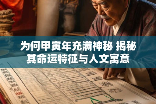为何甲寅年充满神秘 揭秘其命运特征与人文寓意