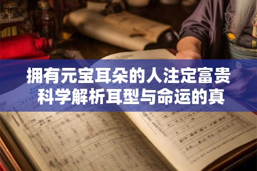 拥有元宝耳朵的人注定富贵 科学解析耳型与命运的真相