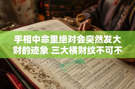 手相中命里绝对会突然发大财的迹象 三大横财纹不可不知