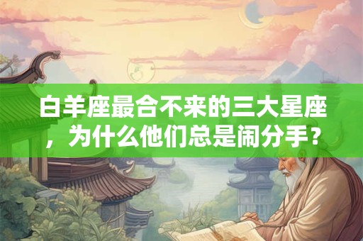 白羊座最合不来的三大星座，为什么他们总是闹分手？
