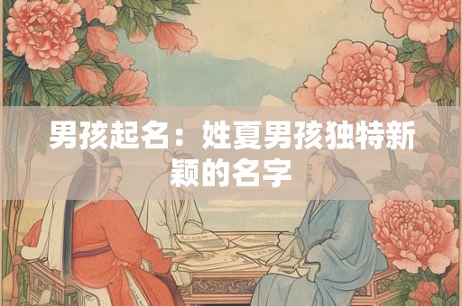 男孩起名：姓夏男孩独特新颖的名字