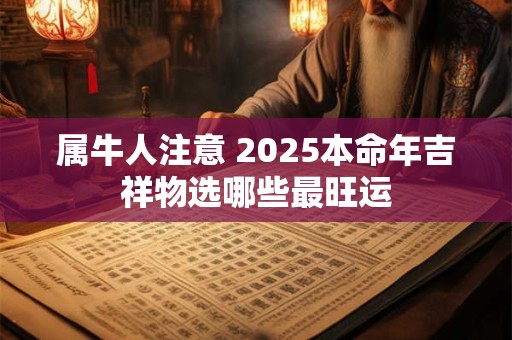 属牛人注意 2026本命年吉祥物选哪些最旺运