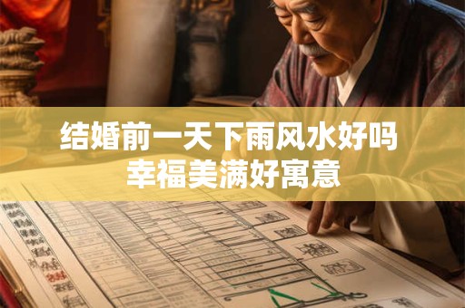 结婚前一天下雨风水好吗 幸福美满好寓意