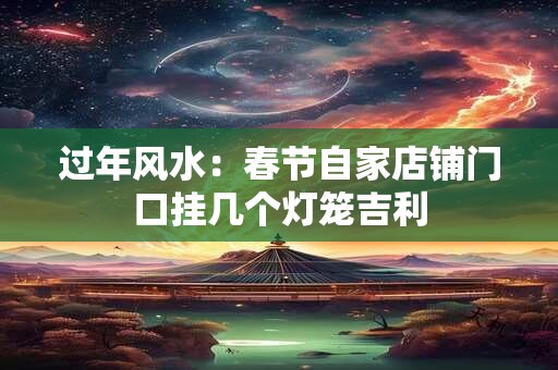 过年风水：春节自家店铺门口挂几个灯笼吉利
