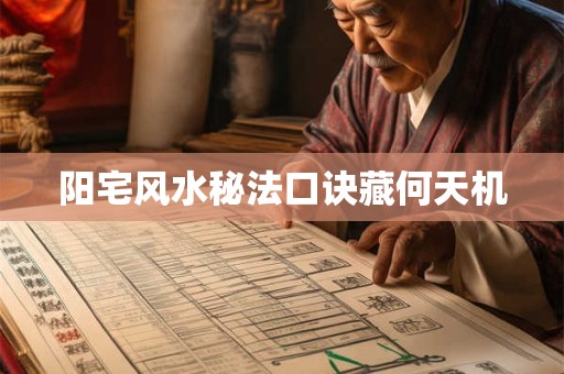 阳宅风水秘法口诀藏何天机