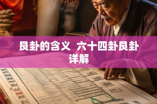 艮卦的含义  六十四卦艮卦详解