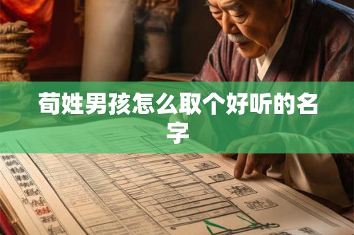 荀姓男孩怎么取个好听的名字