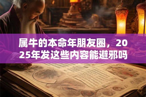 属牛的本命年朋友圈，2025年发这些内容能避邪吗