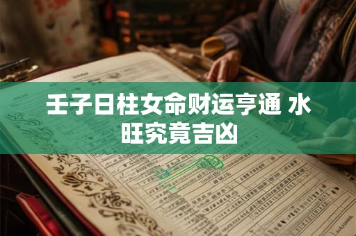 壬子日柱女命财运亨通 水旺究竟吉凶