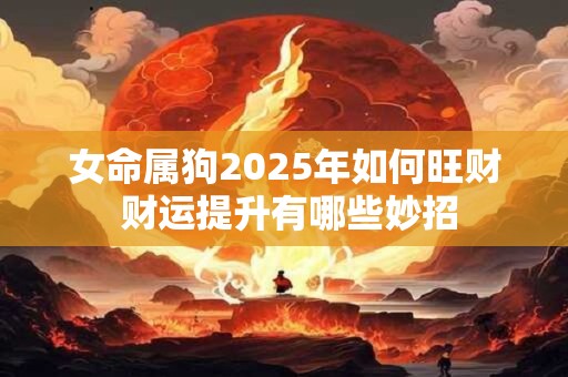 女命属狗2025年如何旺财 财运提升有哪些妙招