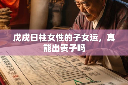 戊戌日柱女性的子女运，真能出贵子吗
