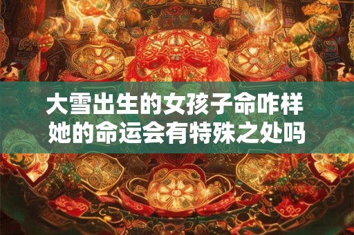 大雪出生的女孩子命咋样 她的命运会有特殊之处吗