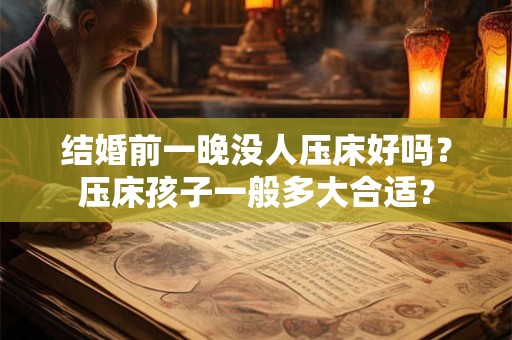 结婚前一晚没人压床好吗？压床孩子一般多大合适？
