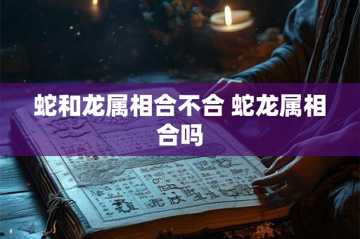 蛇和龙属相合不合 蛇龙属相合吗