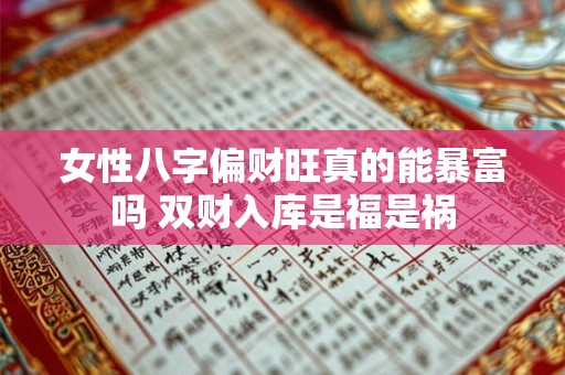 女性八字偏财旺真的能暴富吗 双财入库是福是祸
