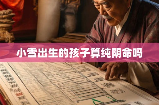 小雪出生的孩子算纯阴命吗