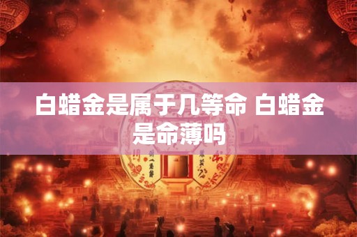 白蜡金是属于几等命 白蜡金是命薄吗