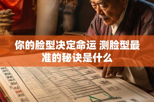 你的脸型决定命运 测脸型最准的秘诀是什么