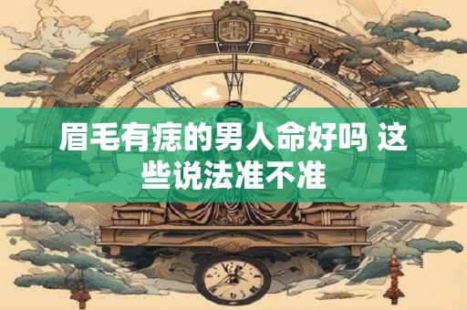 眉毛有痣的男人命好吗 这些说法准不准
