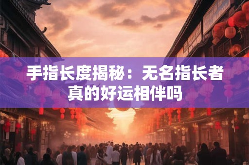 手指长度揭秘：无名指长者真的好运相伴吗
