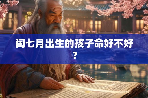 闰七月出生的孩子命好不好？