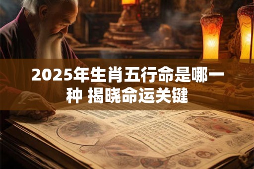 2025年生肖五行命是哪一种 揭晓命运关键
